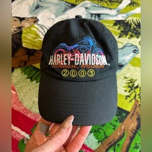 Y2K 2003 Harley Davidson Dad Hat Adjustable